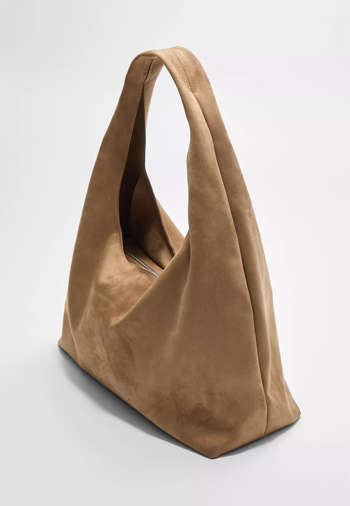 Elegant Carry: Faux Suede Shoulder Bag